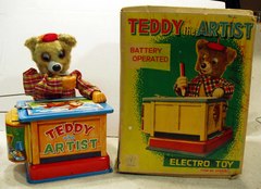 Teddy the Artist w/ Box © 1950s Yonezawa 10458